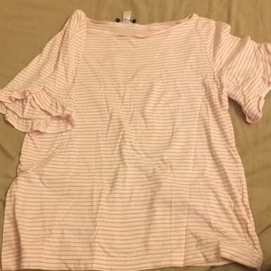 Super cute ruffle sleeves t shirts